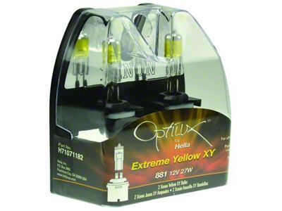 Hella Optilux 881 12V Xenon Yellow XY Bulb - H71071182