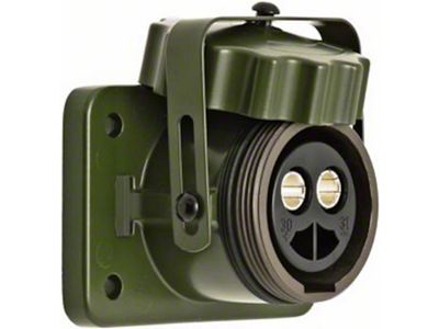 Hella Socket 2 Pole Olive Green - 001935031