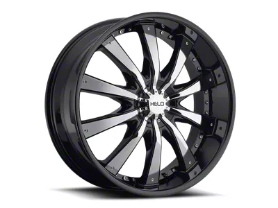 HELO HE875 Gloss Black with Removable Chrome Accents Wheel; 20x8.5; 38mm Offset