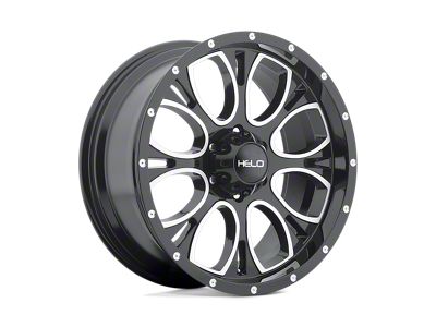 HELO HE879 Gloss Black Machined and Milled Wheel; 20x9; 18mm Offset