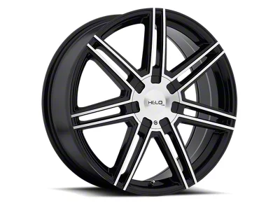 HELO HE884 Gloss Black with Machined Face Wheel; 20x8; 45mm Offset