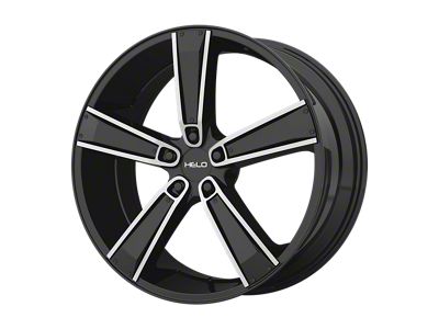 HELO HE899 Satin Black Machined with Gloss Black and Chrome Inserts Wheel; 18x8; 38mm Offset