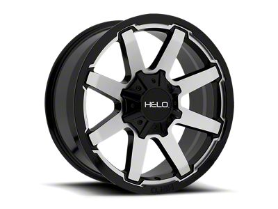 HELO HE909 Gloss Black Machined Wheel; 20x9; 0mm Offset
