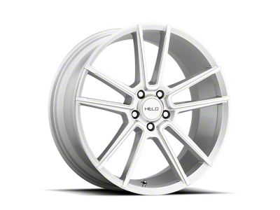 HELO HE911 Silver Machined Wheel; 18x8; 40mm Offset
