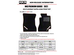 HKS 93-02 Toyota JZA80 Supra Front Floormat Set - RHD - 51007-AK434