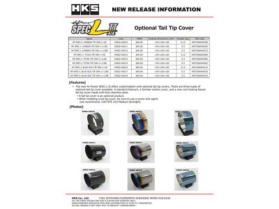 HKS Hi-Power SPEC-L Tail Tip Cover - Carbon - 34002-AK010