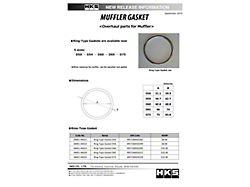 HKS Muffler Gasket 75mm ID 83.8mm OD