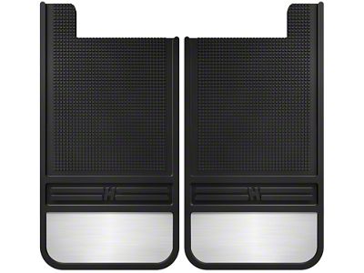 Husky Liners Universal 12in Wide Black Rubber Rear Mud Flaps - 55101