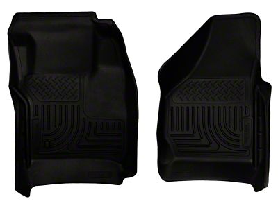 Husky Liners 08-10 Ford SuperDuty Regular/Super/Crew Cab WeatherBeater Black Floor - 18381