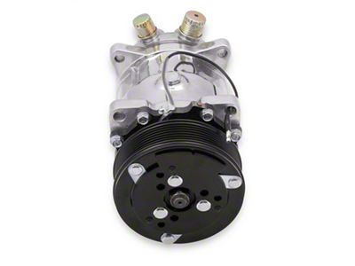Holley A/C Compressor; SD508 Sanden; Uses R134A; Polished; - 199-105