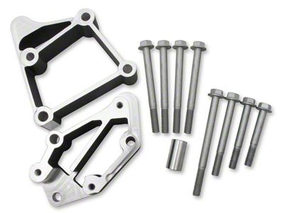 Holley Accessory Drive Bracket; Black; GM LS; For Use w/Long Belt Alignment; - 21-3BK