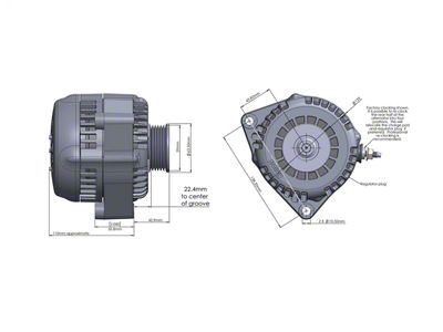 Holley Alternator; 150 Amp; 1 Wire; Aluminum; Black Finish; - 197-303