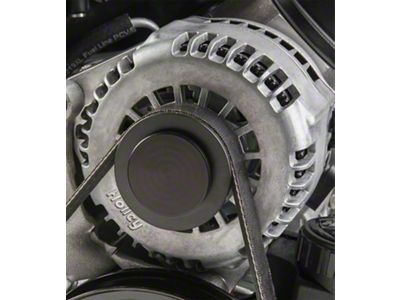 Holley Alternator Pulley Cover; Black Dress-Up Cover w/Hardware; - 97-187