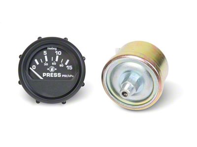 Holley Electric Fuel Pressure Gauge; 0-15 psi; 1.5 in. Dia.; - 26-503