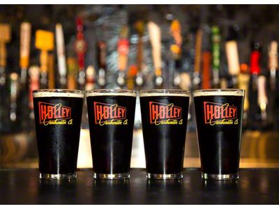 Holley Pub Glasses with Vintage Holley Pennant Logo