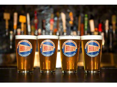 Holley Pub Glasses with Vintage Holley High Performance Logo
