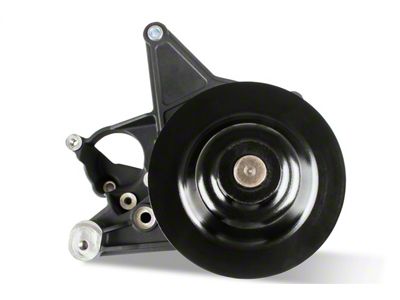 Holley Power Steering Bracket; Fits w/LT5 Dry Systems; Black Finish; - 97-267BK