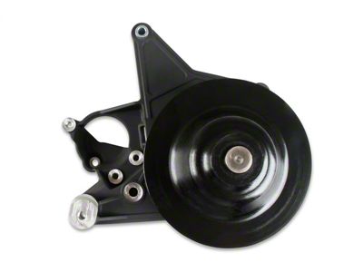 Holley Power Steering Bracket; Fits w/LT5 Wet Systems; Black Finish; - 97-334BK