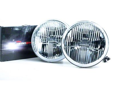 Holley RetroBright Headlight: Modern White 7 Round - LFRB155