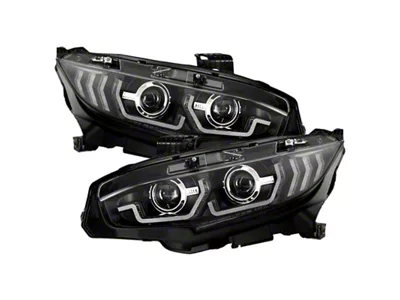 Spyder Auto Civic 16-20 LED Model High-Power LED Module Headlights - 5088932