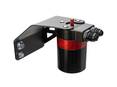 HPS Aluminum Oil Catch Can Kit; Black (08-14 Impreza 2.5 GT, WRX)