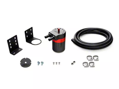 HPS Performance Aluminum Oil Catch Can Kit; 1/2-Inch Hose (Universal; Some Adaptation May Be Required)