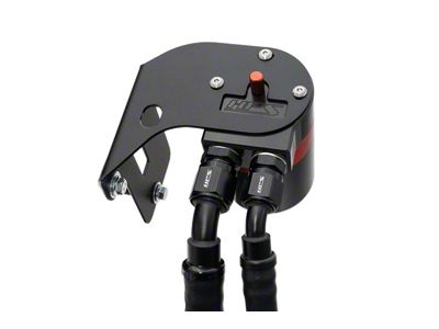 HPS Aluminum Oil Catch Can Kit; Black (15-21 WRX)