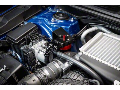 HPS Aluminum Oil Catch Can Kit; Black (22-26 WRX)