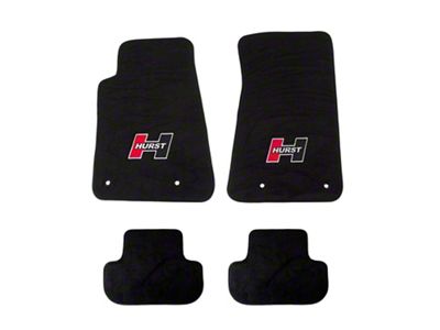 Hurst Floor Mat Kit; Black; Non-Slip Backing; Red Logo; Front and Rear; 4 pc.; - 6370000