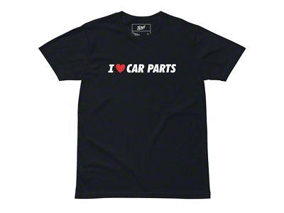 Throtl I Love Car Parts Short Sleeve T-Shirt; Navy