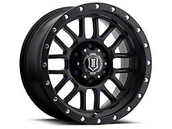 ICON Alloys Alpha Satin Black Wheel; 17x8.5; 0mm Offset; 6x139.7mm Bolt Pattern; 106mm Hub Bore