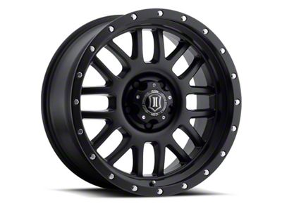 ICON Alloys Alpha Satin Black Wheel; 20x9; 16mm Offset; 6x135mm Bolt Pattern; 87mm Hub Bore