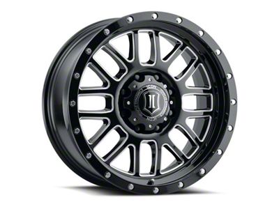 ICON Alloys Alpha Gloss Black Milled Wheel; 20x9; 19mm Offset