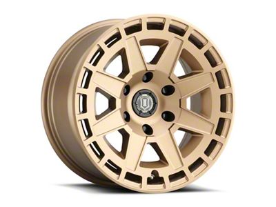 ICON Alloys Compass Satin Brass Wheel; 17x8.5; -6mm Offset; 5x127mm Bolt Pattern; 71mm Hub Bore