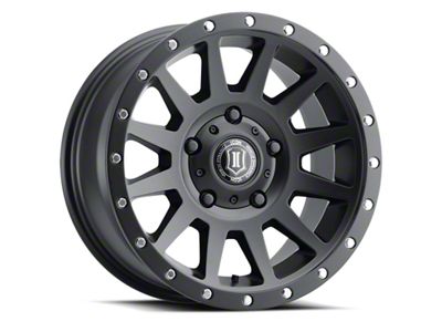 ICON Alloys Compression Satin Black Wheel; 17x8.5; 25mm Offset