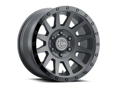 ICON Alloys Compression Double Black Wheel; 17x8.5; -6mm Offset