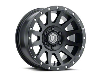 ICON Alloys Compression Satin Black Wheel; 18x9; 6mm Offset