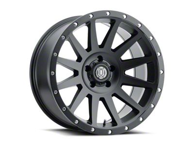 ICON Alloys Compression Satin Black Wheel; 20x10; -19mm Offset