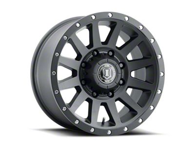ICON Alloys Compression HD Satin Black Wheel; 18x9; 12mm Offset