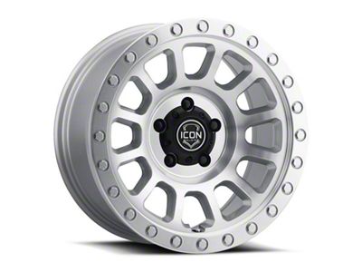 ICON Alloys Hulse Silver Machined Wheel; 17x8.5; -6mm Offset