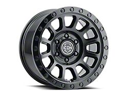 ICON Alloys Hulse Double Black Wheel; 17x8.5; 0mm Offset; 6x139.7mm Bolt Pattern; 106.10mm Hub Bore
