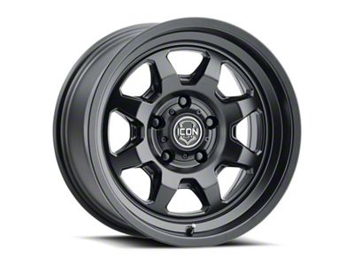 ICON Alloys Nuevo Satin Black Wheel; 17x8.5; 0mm Offset; 6x120mm Bolt Pattern; 67mm Hub Bore