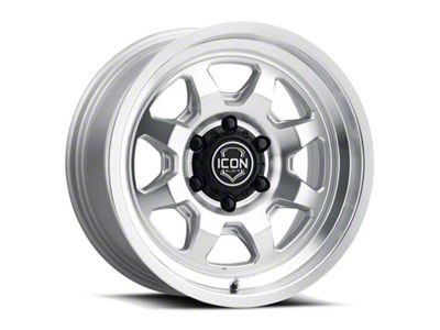 ICON Alloys Nuevo Silver Machined Wheel; 17x8.5; 6mm Offset; 6x135mm Bolt Pattern; 87.10mm Hub Bore