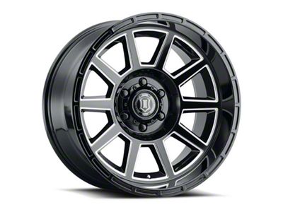 ICON Alloys Recoil Gloss Black Milled Wheel; 20x10; -24mm Offset; 6x139.7mm Bolt Pattern; 106mm Hub Bore