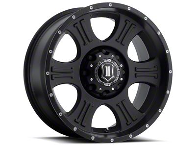 ICON Alloys Shield Satin Black Wheel; 20x9; 12mm Offset