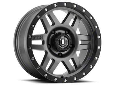 ICON Alloys Six Speed Gunmetal Wheel; 17x8.5; 25mm Offset