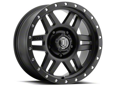 ICON Alloys Six Speed Satin Black Wheel; 17x8.5; -6mm Offset