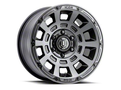 ICON Alloys Thrust Smoked Satin Black Wheel; 17x8.5; 25mm Offset