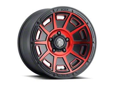 ICON Alloys Victory Satin Black with Red Tint Wheel; 17x8.5; 0mm Offset