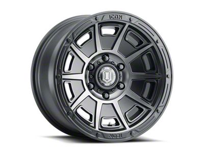 ICON Alloys Victory Smoked Satin Black Wheel; 17x8.5; 6mm Offset; 6x135mm Bolt Pattern; 87mm Hub Bore